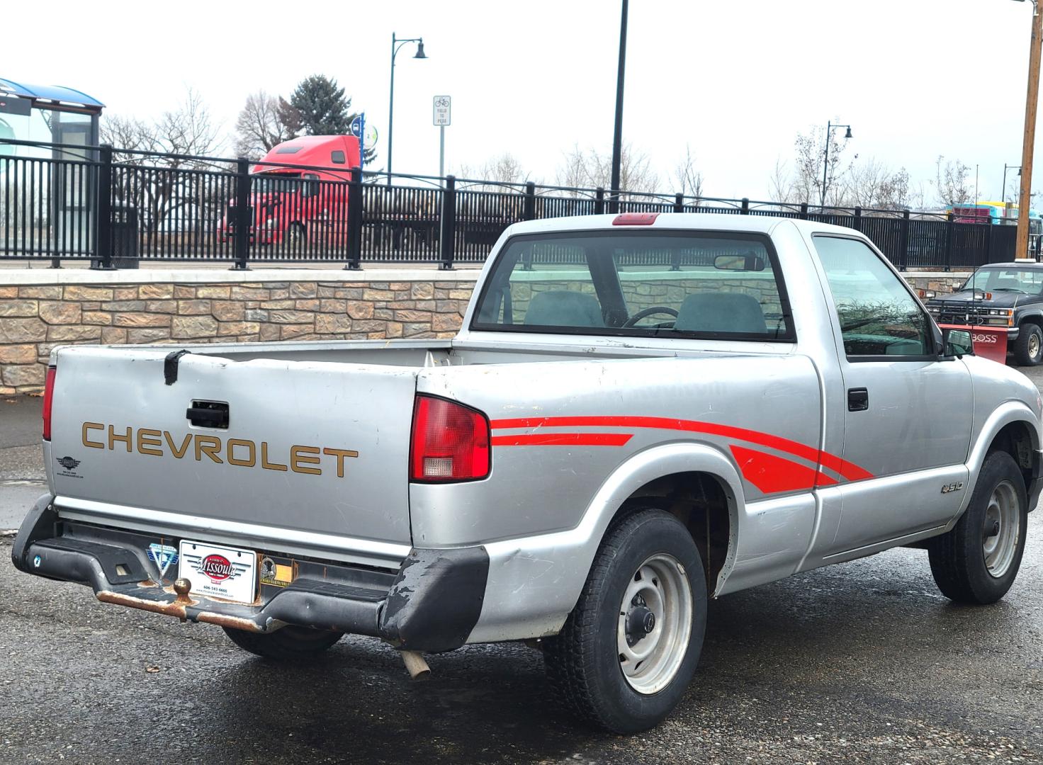 1994 Silver /Brown Chevrolet S10 Pickup (1GCCS144XR8) with an 2.2L I4 engine, 5 Speed Manual transmission, located at 450 N Russell, Missoula, MT, 59801, (406) 543-6600, 46.874496, -114.017433 - Good running little truck. 5 Speed Manual Transmission. AM FM Cassette. Financing NOT Available. - Photo#4